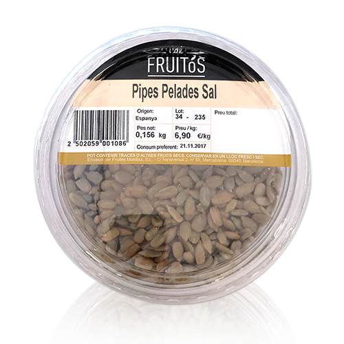 Pipas Peladas Bandeja 150gr