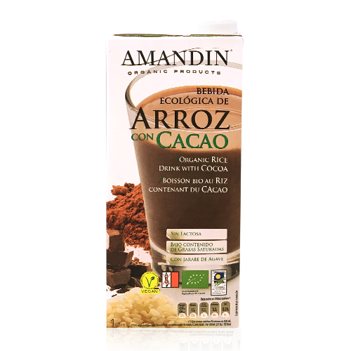 Bebida de Arroz con Cacao Bio 1L Amandin