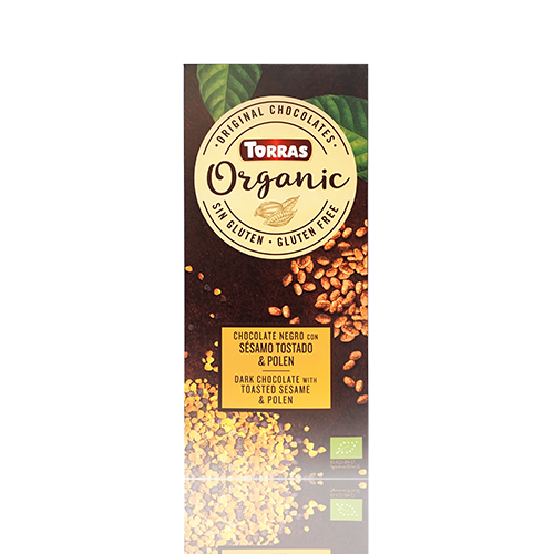 Chocolate Orgánico Negro de Sésamo Torrado y Polen