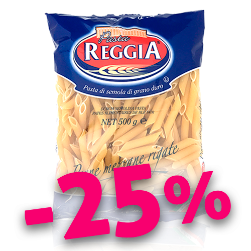 6.Penne Mezzane Rigate Reggia 500gr 