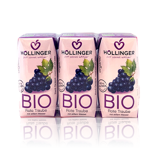 Zumo de Uva Roja Bio Pack3 200ml. Hollinger