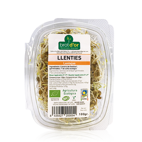 Germinado Bio de Lentejas Cal Fruitós