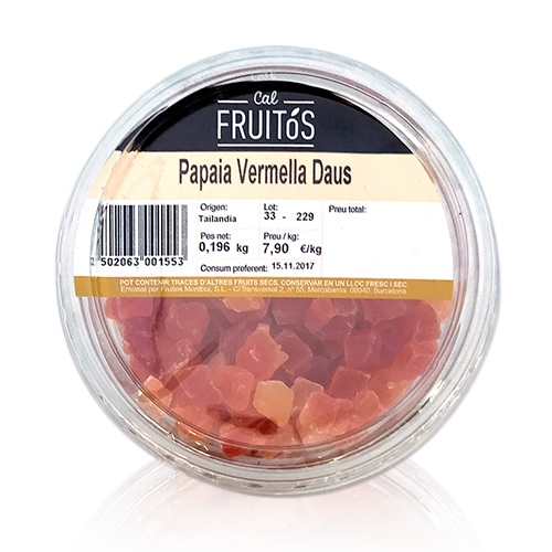 Papaia Vermella en Daus Safata 200gr
