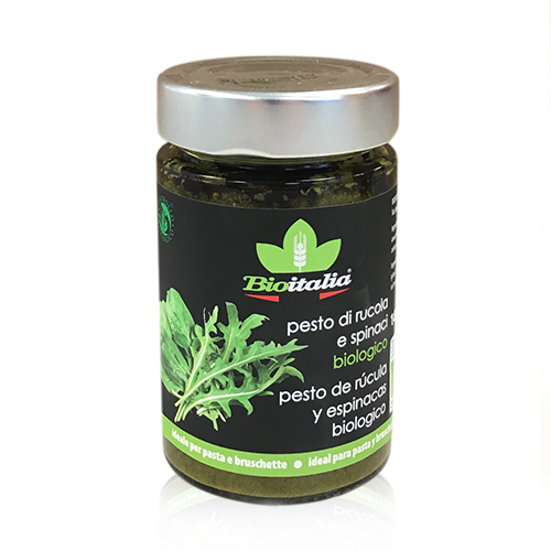 Salsa Pesto Bio Bioitalia amb Rúca i Espinacs 180gr