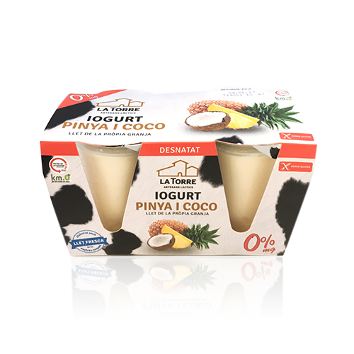 Iogurt Desnatat de Pinya i Coco pack 2x125gr