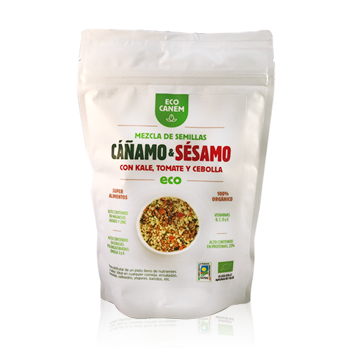 Llavors de Cànem Sèsam Caramelitzat, Ceba i Tomàquet EcoCanem